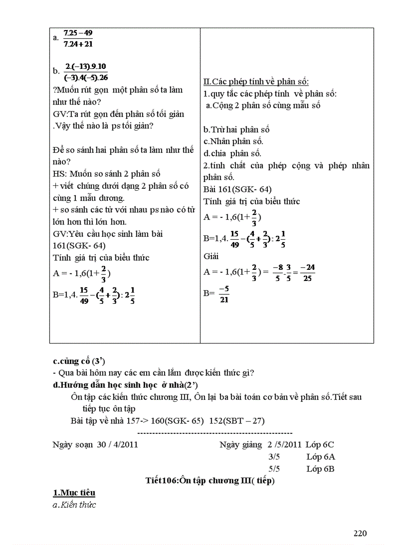 image for page Giáo án số học lớp 6
