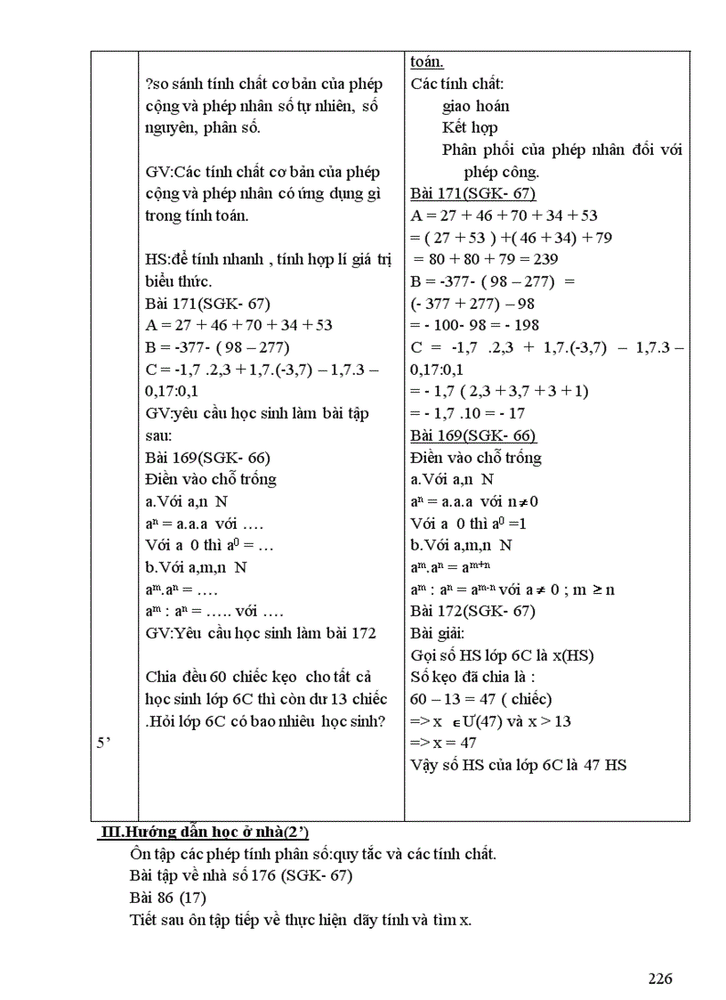 image for page Giáo án số học lớp 6