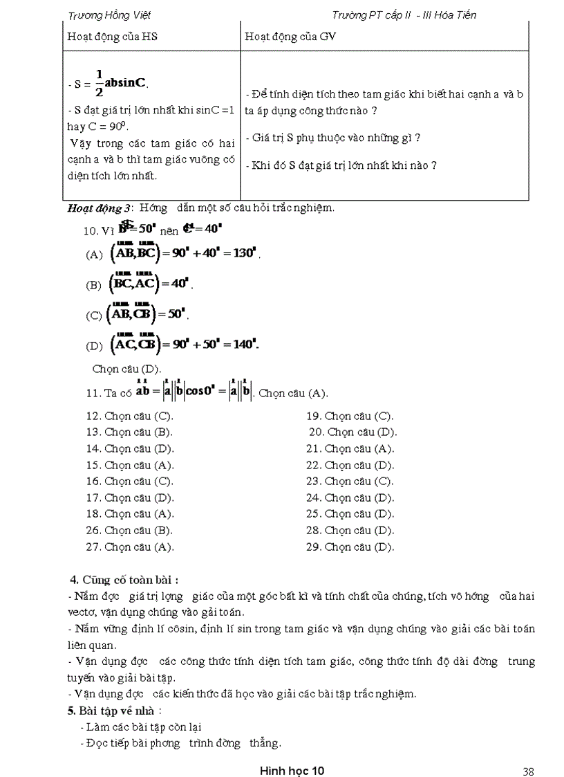 image for page Giáo án Hình Học 10