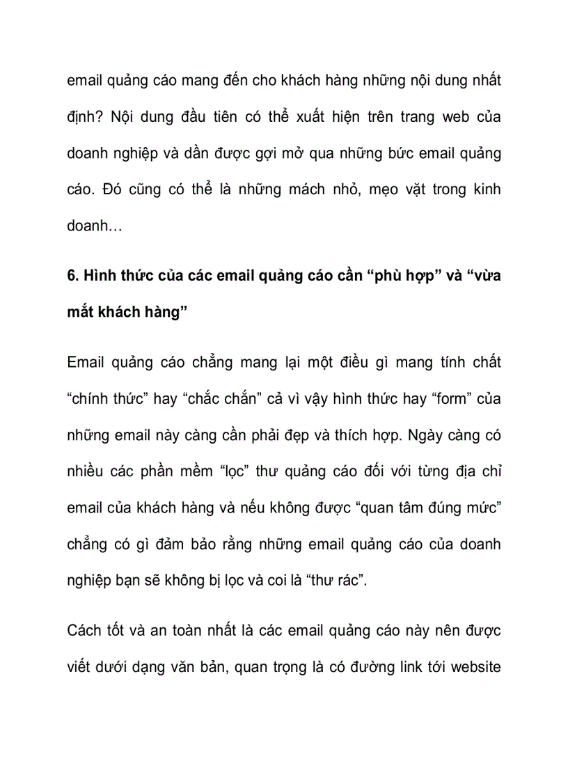 Để email quảng cáo không còn là thư rác Phần 3