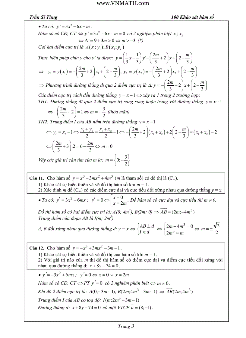 image for page 100 bài tập khảo sát luyện thi đại học