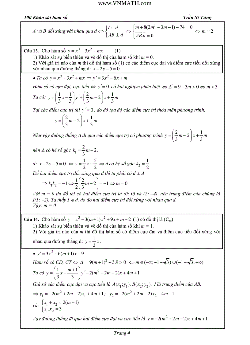 image for page 100 bài tập khảo sát luyện thi đại học