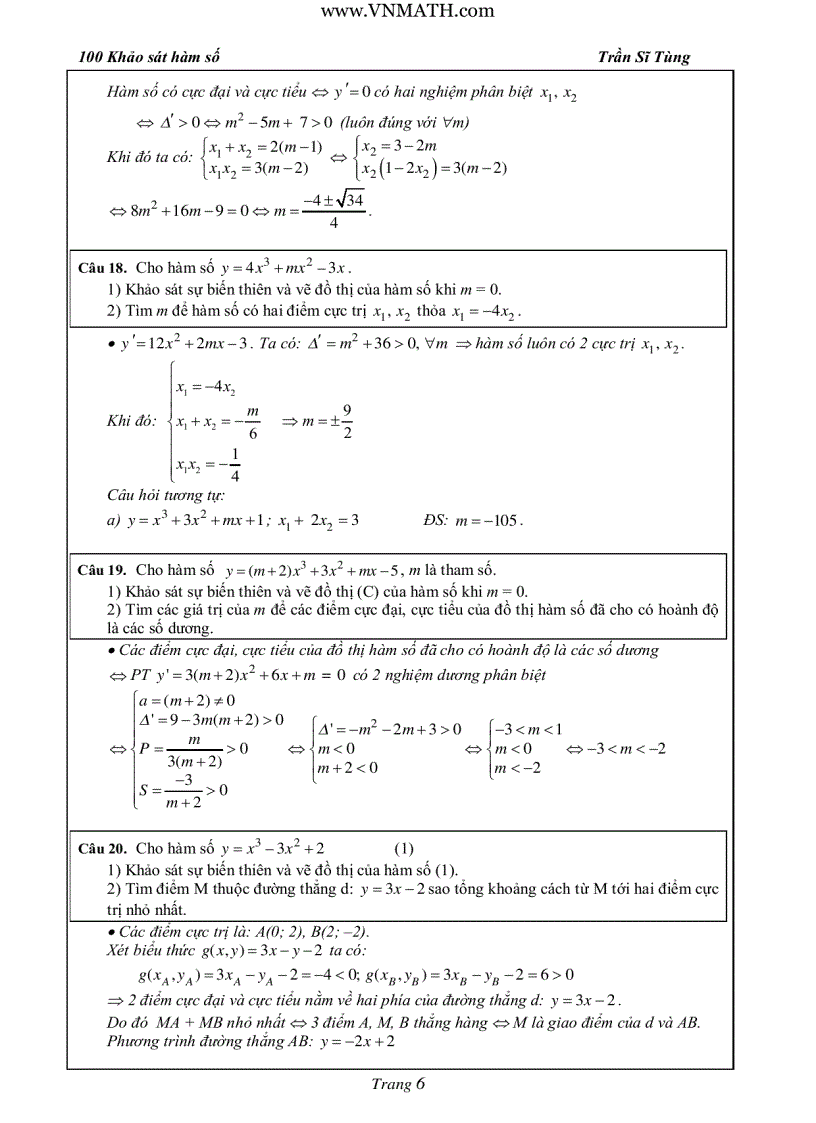 image for page 100 bài tập khảo sát luyện thi đại học