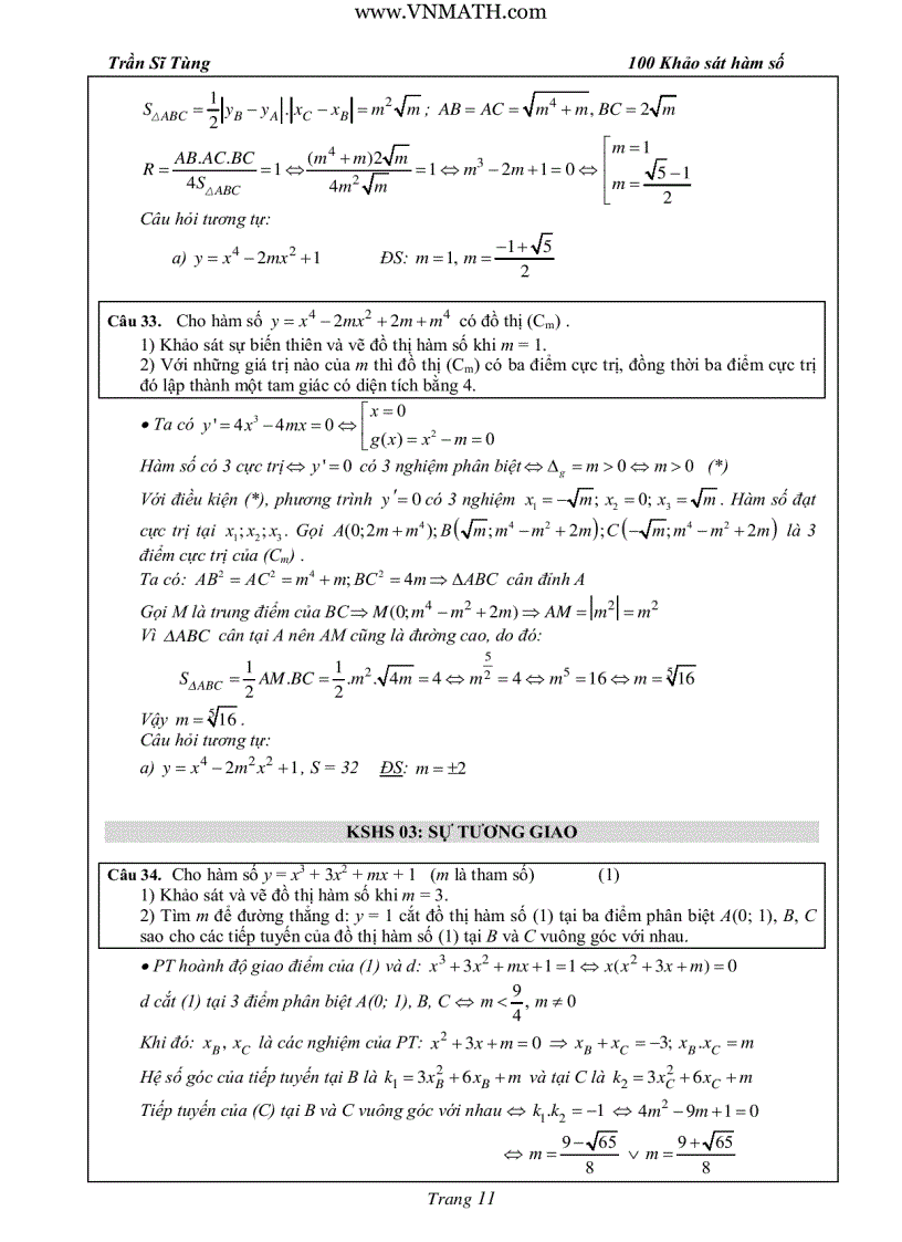 image for page 100 bài tập khảo sát luyện thi đại học