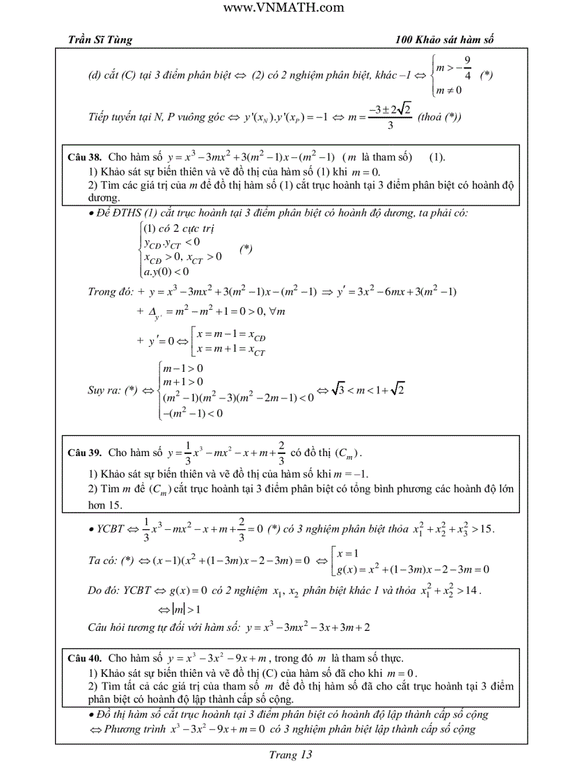 image for page 100 bài tập khảo sát luyện thi đại học