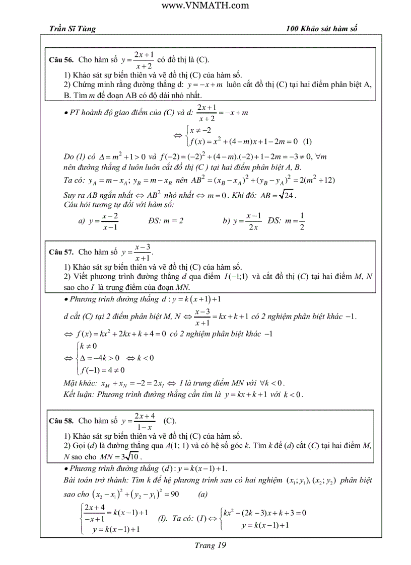 image for page 100 bài tập khảo sát luyện thi đại học