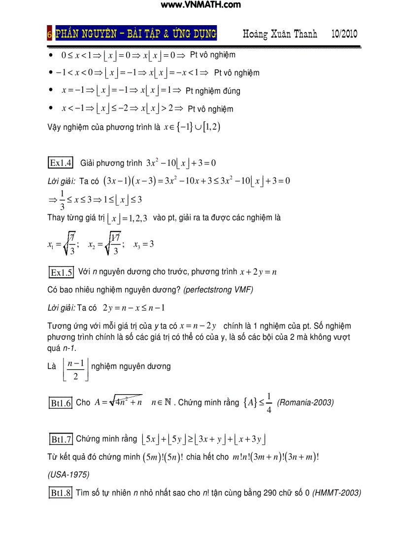 image for page Hàm phần nguyên và các bài tập ứng dụng