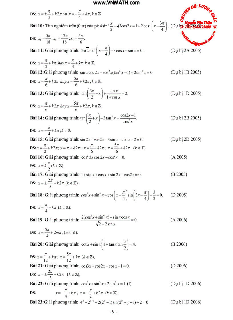 image for page Một số định hướng khi giải phương trình lượng giác