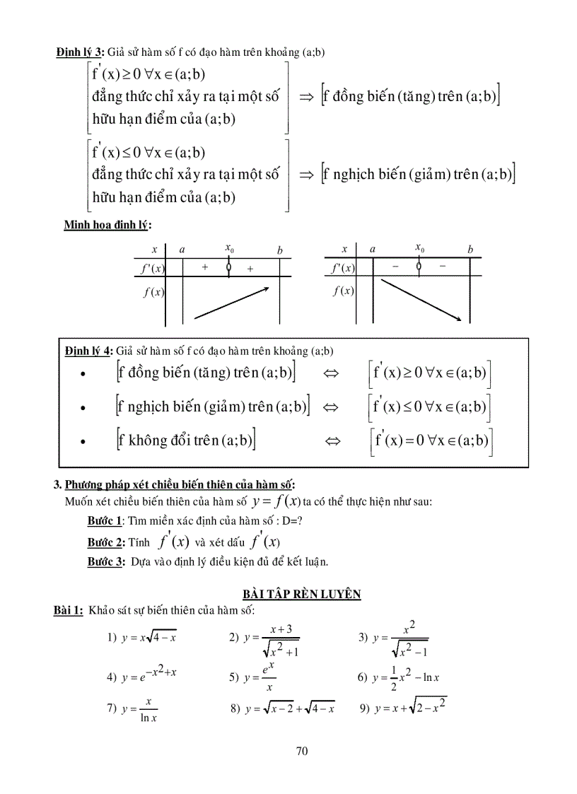 image for page Ứng dụng đạo hàm xét tính đơn điệu của hàm số