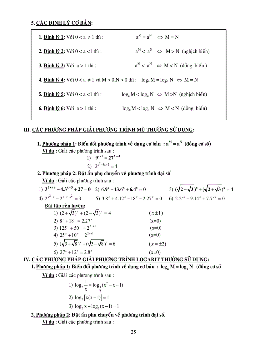 image for page Chuyên đề 6 HÀM SỐ MŨ HÀM SỐ LÔGARÍT PHƯƠNG TRÌNH VÀ BẤT PHƯƠNG TRÌN CÓ CHỨA MŨ VÀ LOGARÍT