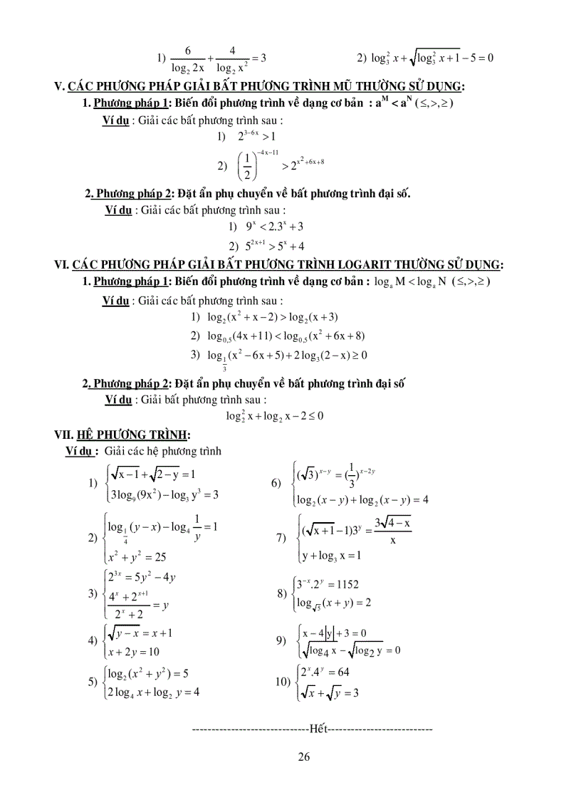 image for page Chuyên đề 6 HÀM SỐ MŨ HÀM SỐ LÔGARÍT PHƯƠNG TRÌNH VÀ BẤT PHƯƠNG TRÌN CÓ CHỨA MŨ VÀ LOGARÍT