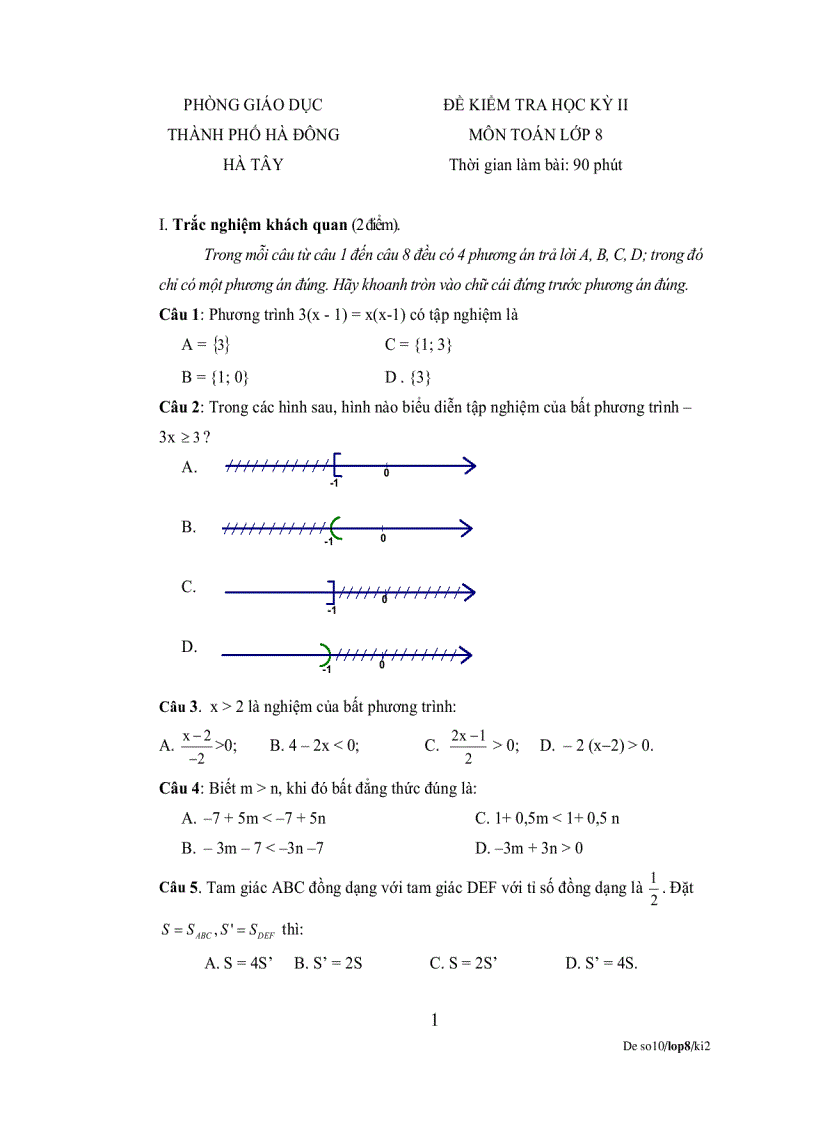 image for page Bộ đề tham khảo kiểm tra học kỳ toán lớp 8 đề 1