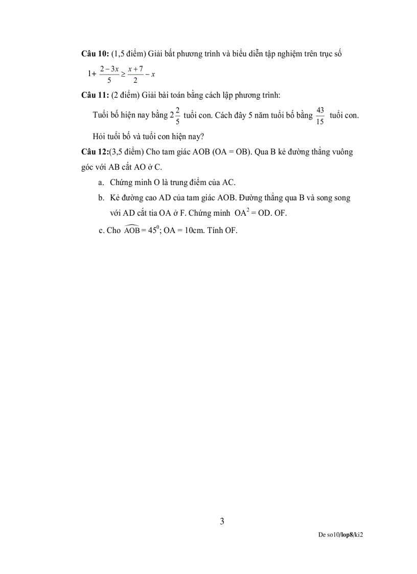 image for page Bộ đề tham khảo kiểm tra học kỳ toán lớp 8 đề 1