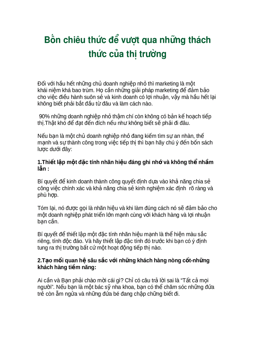 image for page Bốn chiêu thức để vượt qua những thách thức của thị trường