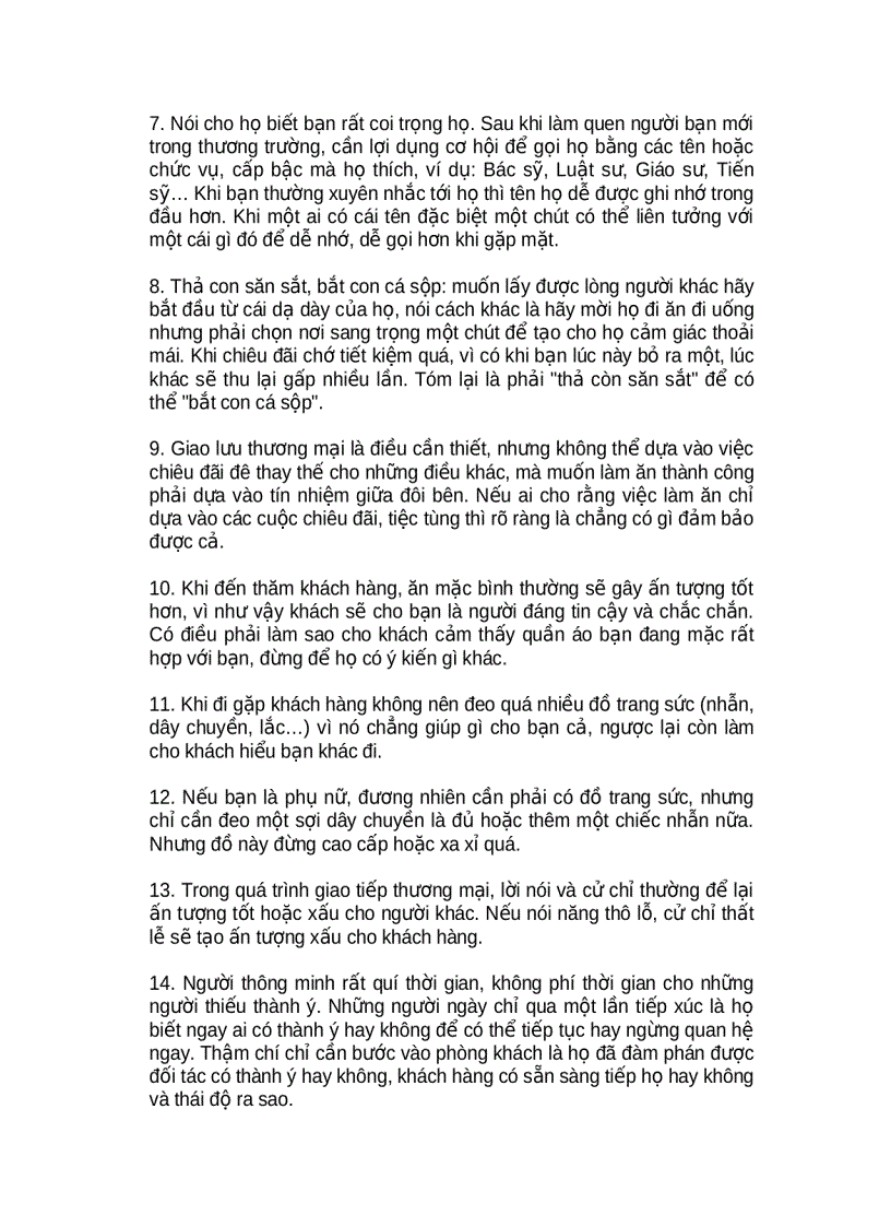 image for page Những điều nên và không nên trong giao lưu thương mại