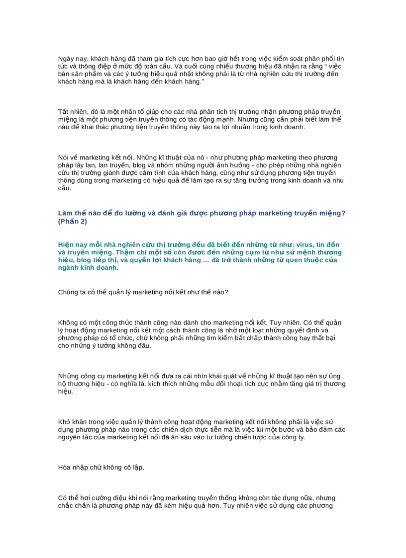 image for page Làm thế nào để đo lường và đánh giá được phương pháp marketing truyền miệng