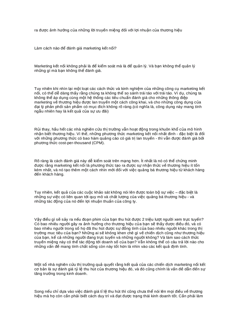 image for page Làm thế nào để đo lường và đánh giá được phương pháp marketing truyền miệng