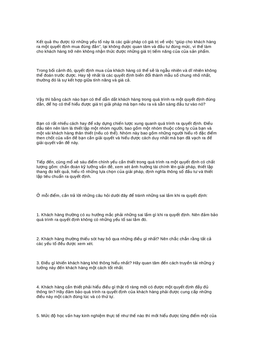 image for page Đưa ra quyết định Bạn phải làm gì để giúp khách hàng