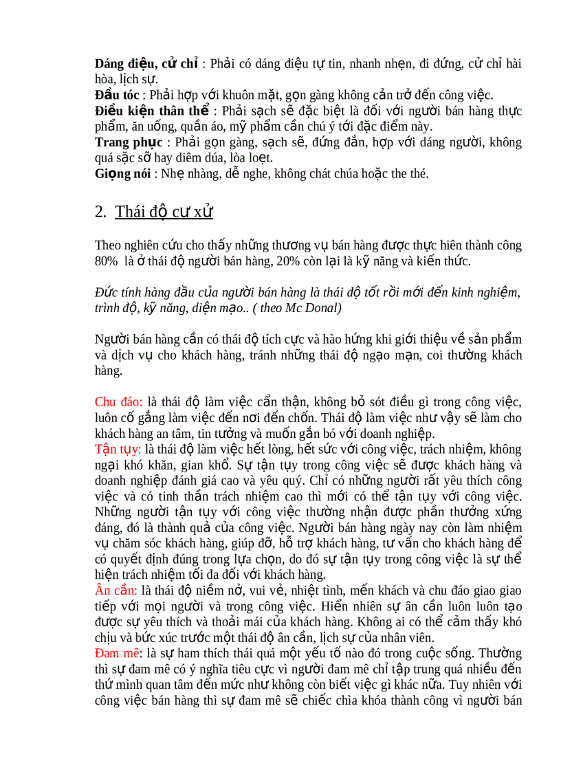 image for page Những yêu cầu đối với người bán hàng