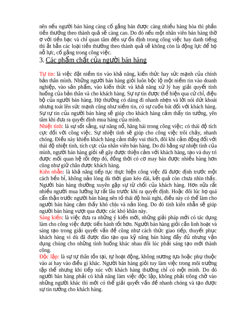 image for page Những yêu cầu đối với người bán hàng