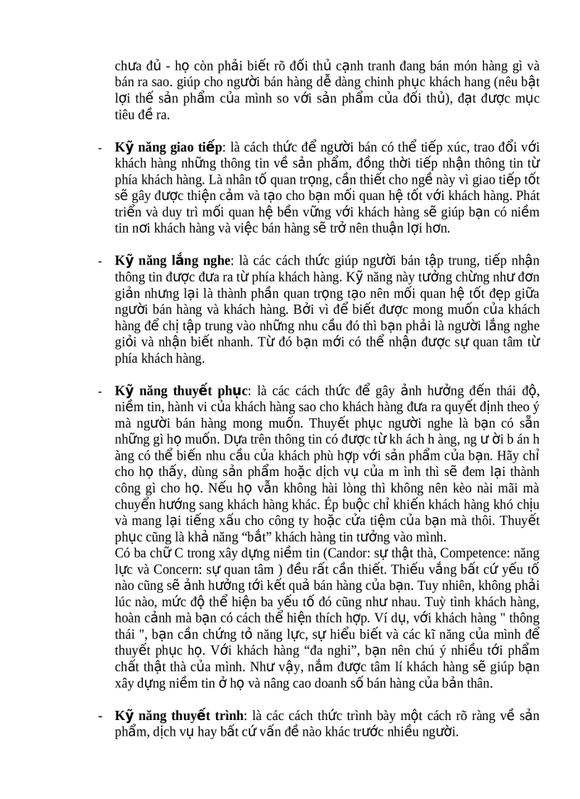 image for page Những yêu cầu đối với người bán hàng