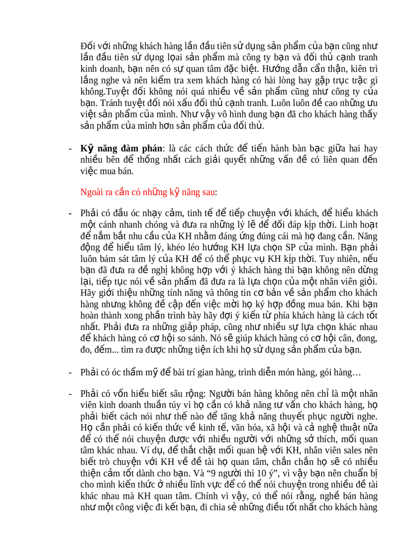 image for page Những yêu cầu đối với người bán hàng