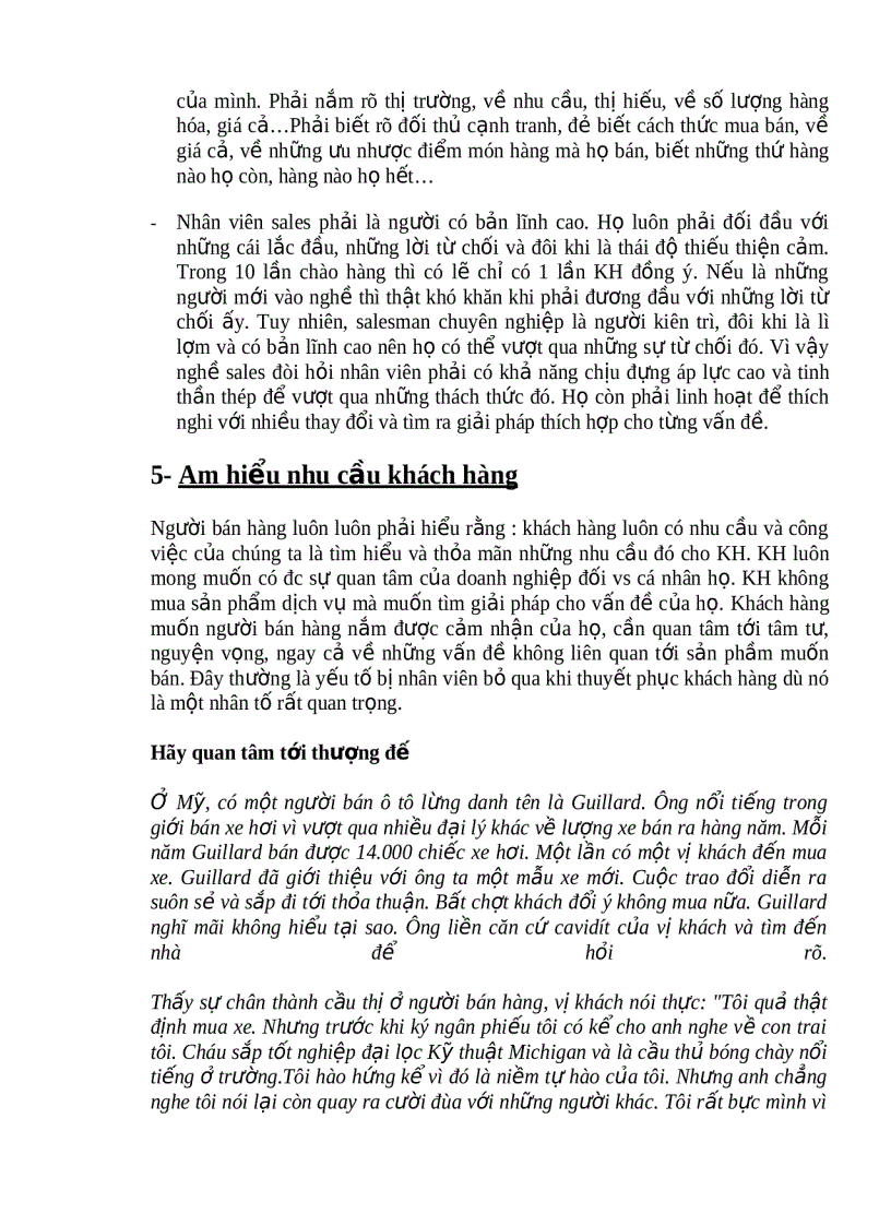 image for page Những yêu cầu đối với người bán hàng