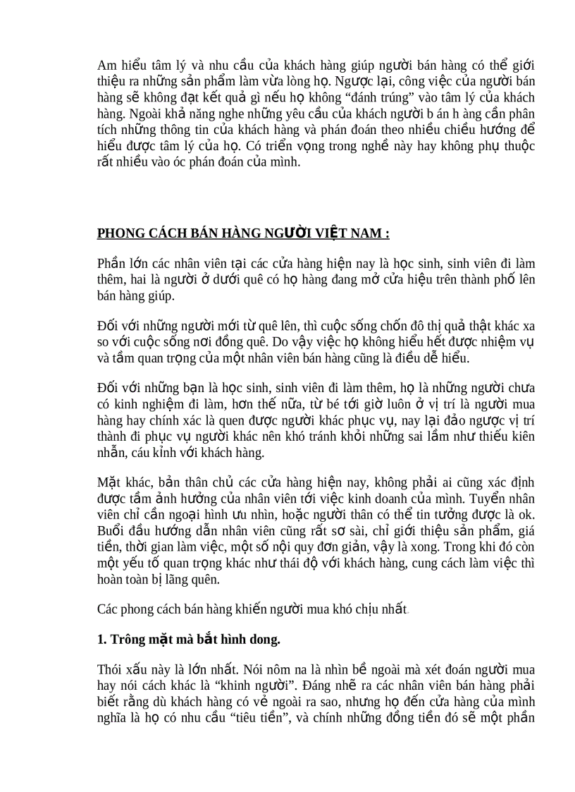 image for page Những yêu cầu đối với người bán hàng