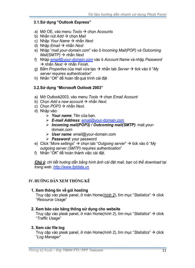 image for page Hướng dẫn sử dụng HOSTING PLESK PANEL