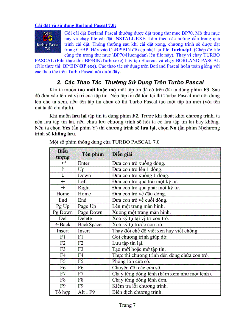 image for page Giáo trình Pascal 7 0