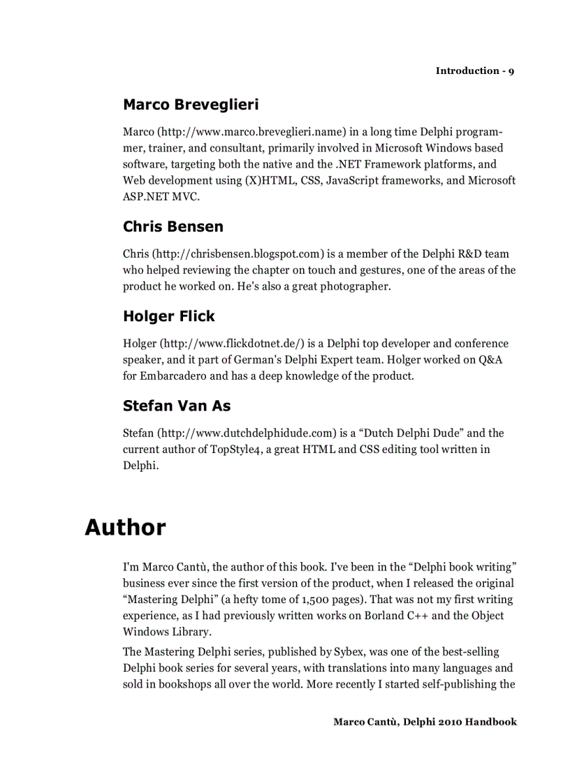 image for page Delphi 2010 Handbook A Guide to the New Features of Delphi 2010