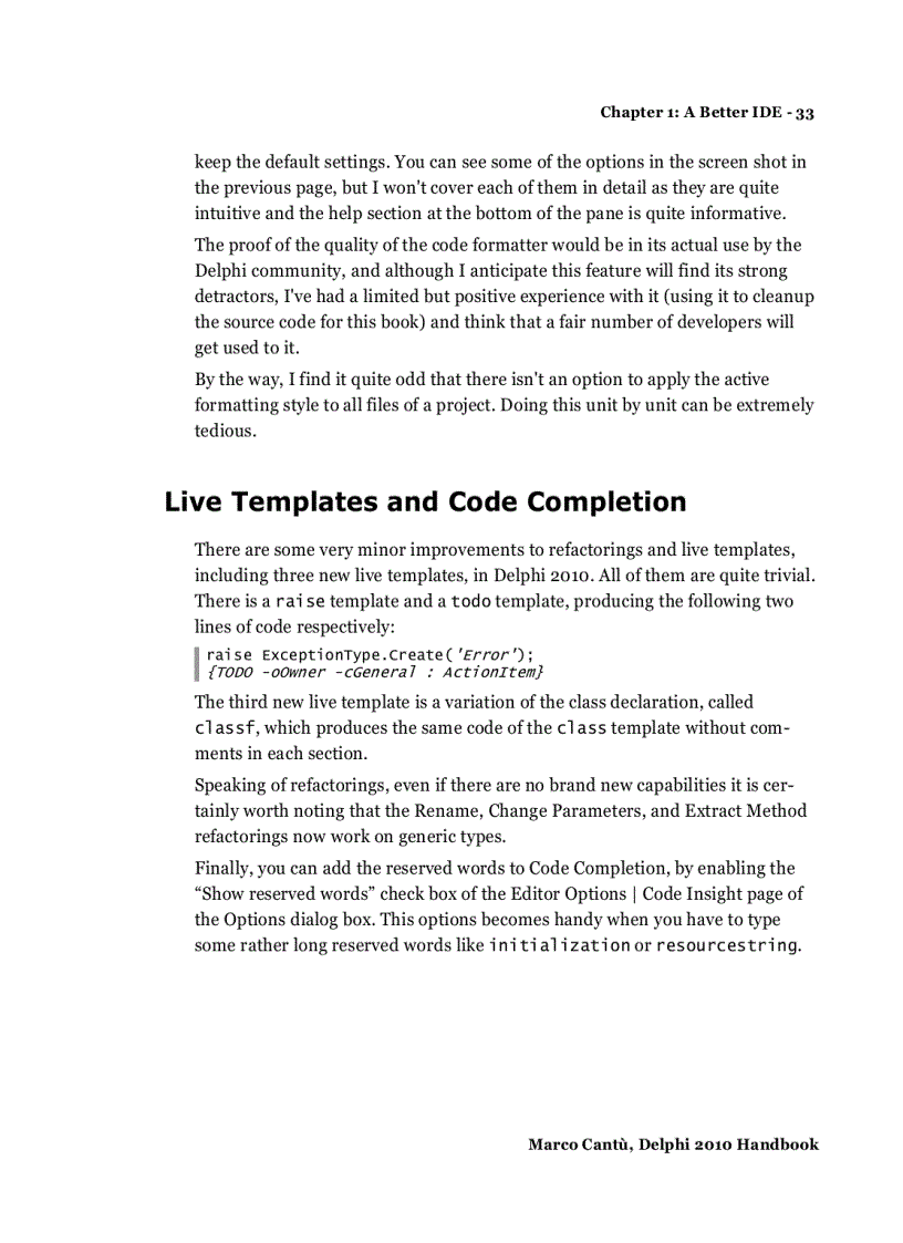 image for page Delphi 2010 Handbook A Guide to the New Features of Delphi 2010