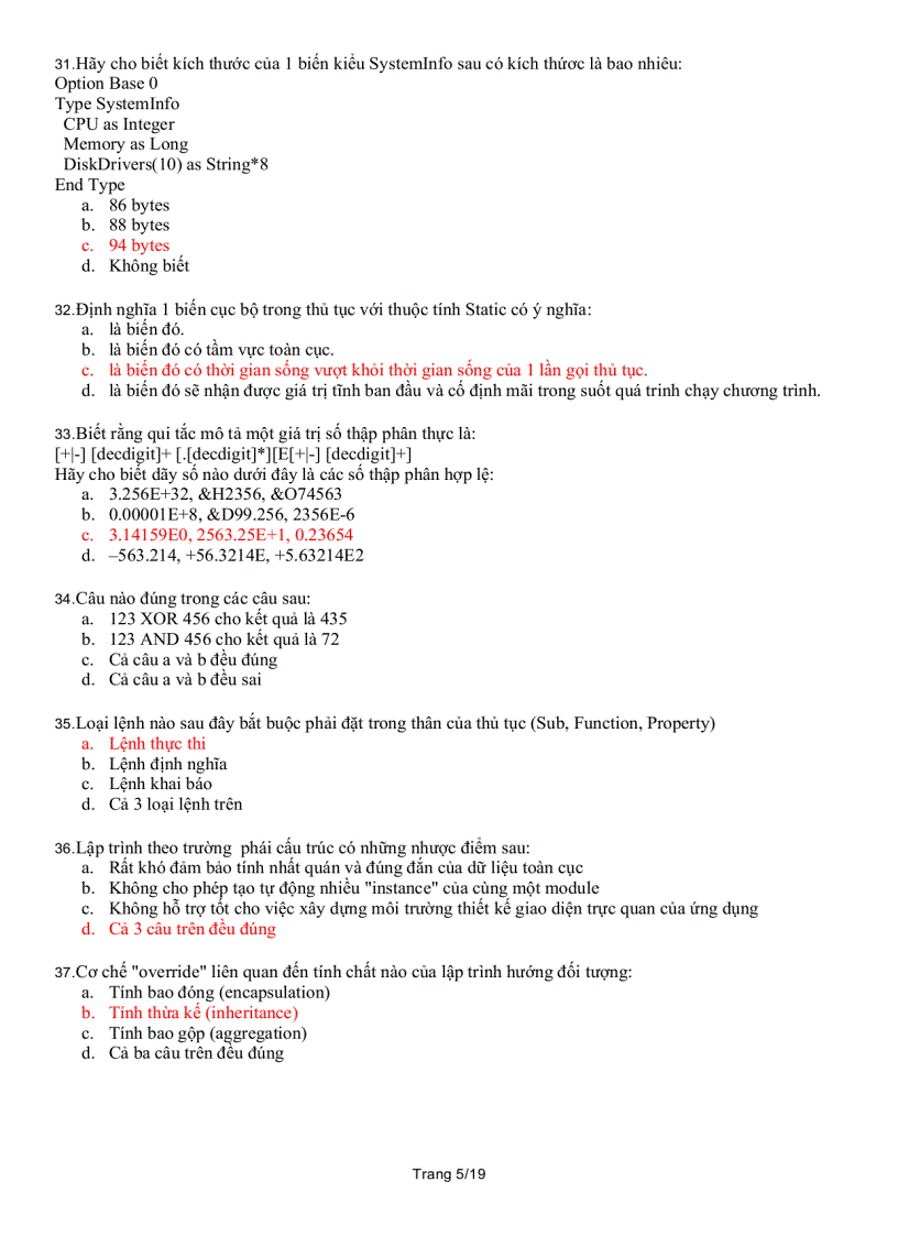 image for page 110 câu trắc nghiệm ôn thi Visual Basic VB