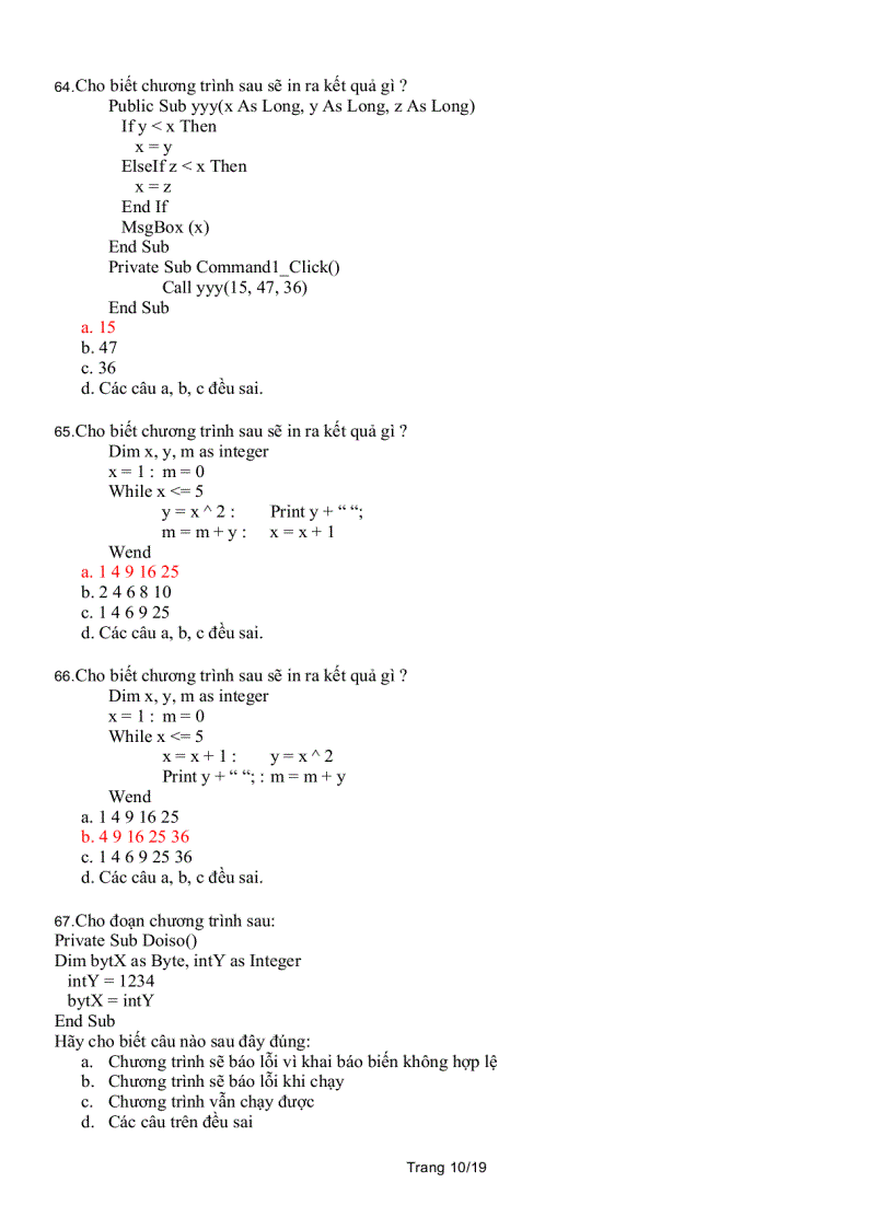 image for page 110 câu trắc nghiệm ôn thi Visual Basic VB