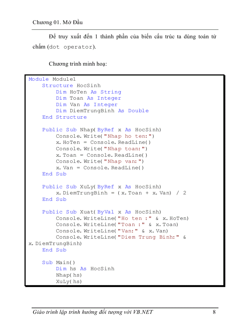 image for page Lập trình hướng đối tượng với VB NET