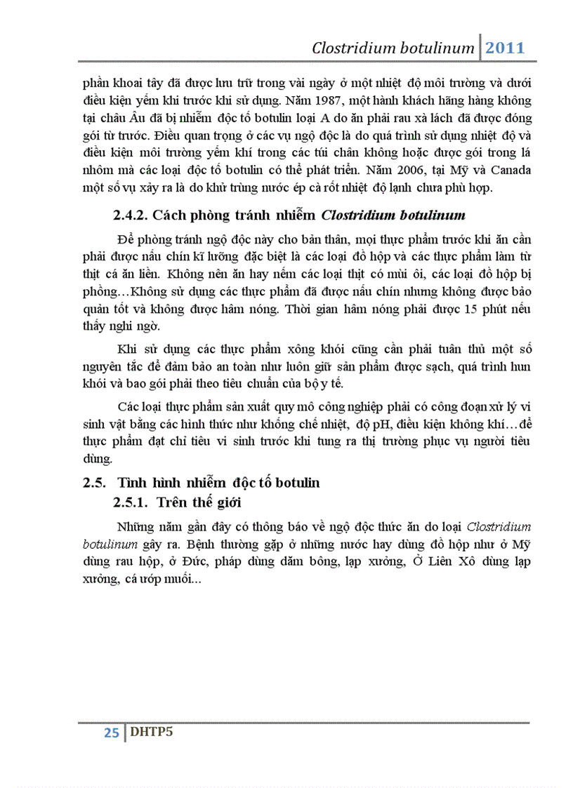image for page Vi khuẩn Clostridium botulinum và độc tố botulin của vi khuẩn này
