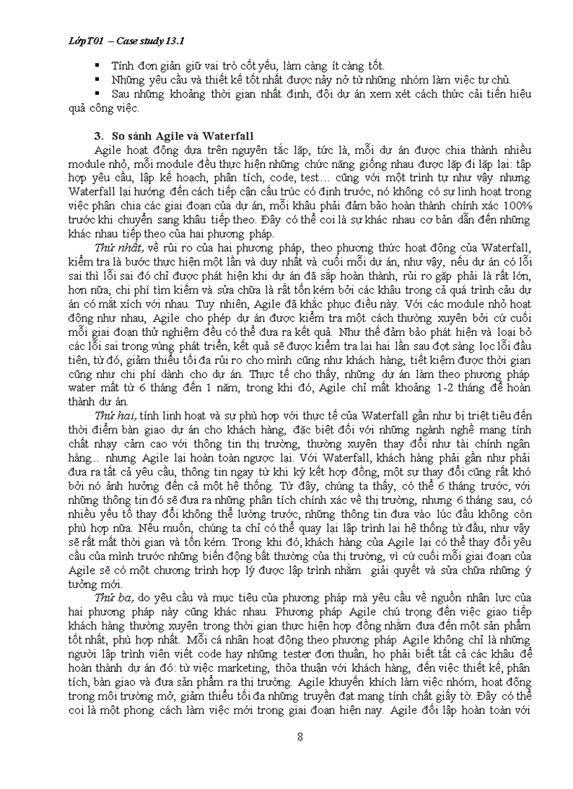 image for page Báo cáo bài tập tình huống hệ thống thông tin quản trị Agile development methods