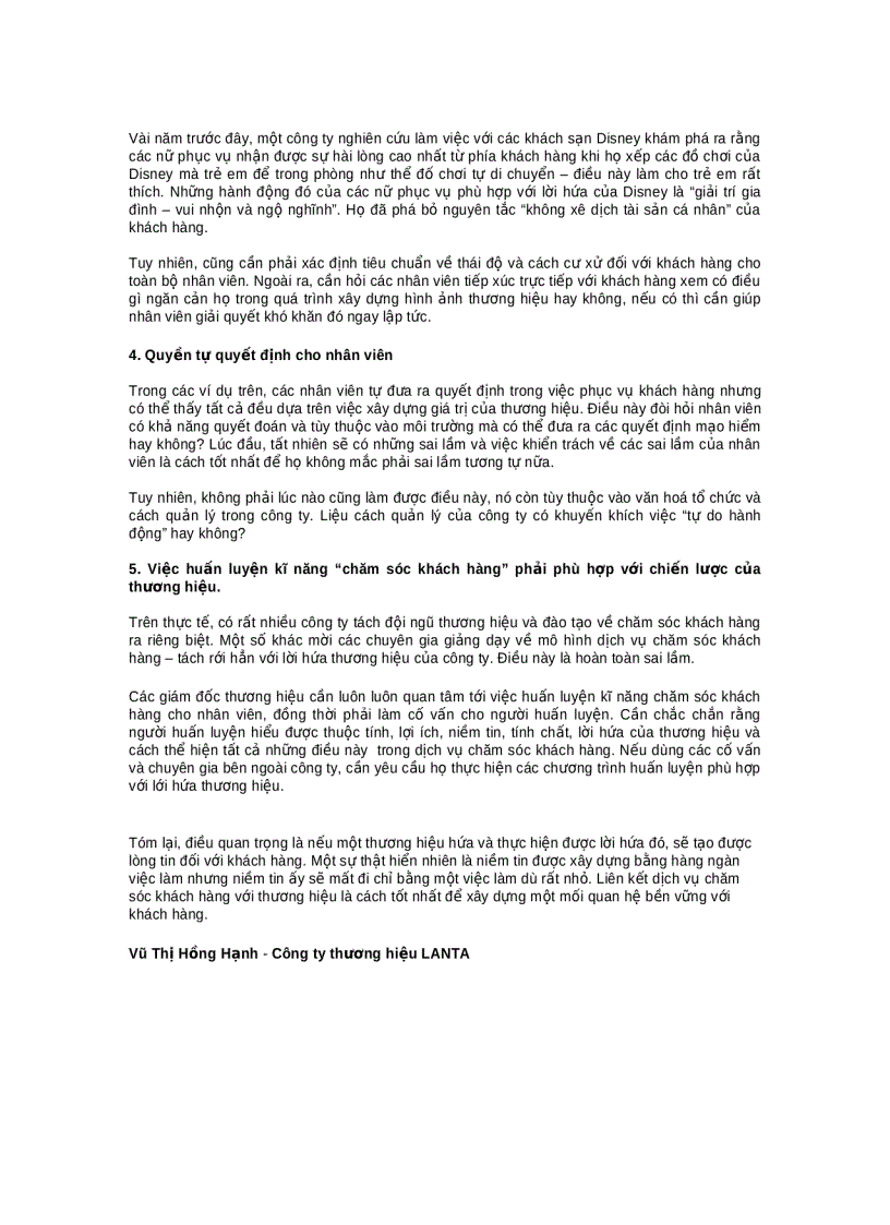 image for page Xây dựng giá trị thương hiệu thông qua dịch vụ chăm sóc khách hàng