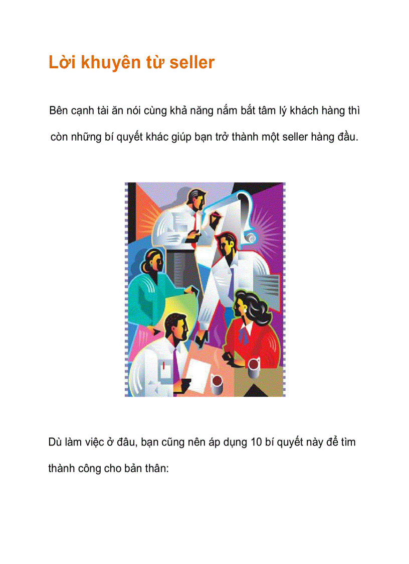 image for page Lời khuyên từ seller