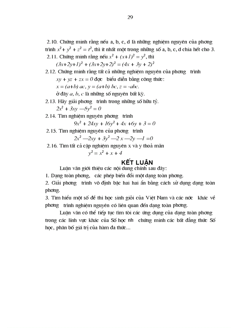 image for page Ứng dụng dạng toàn phương để giải phương trình vô định nghiệm nguyên