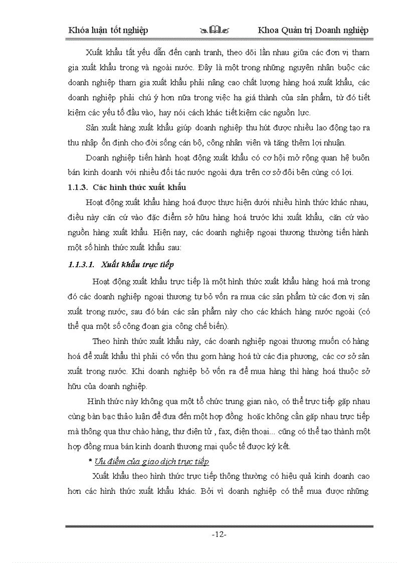 image for page Thực trạng và giải pháp nhằm nâng cao hiệu quả kinh doanh xuất khẩu của Công ty Cổ phần Đầu tư và Thương mại TNG