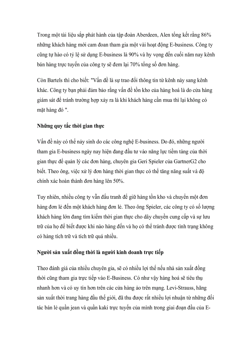 image for page Tương lai và triển vọng nào cho E business