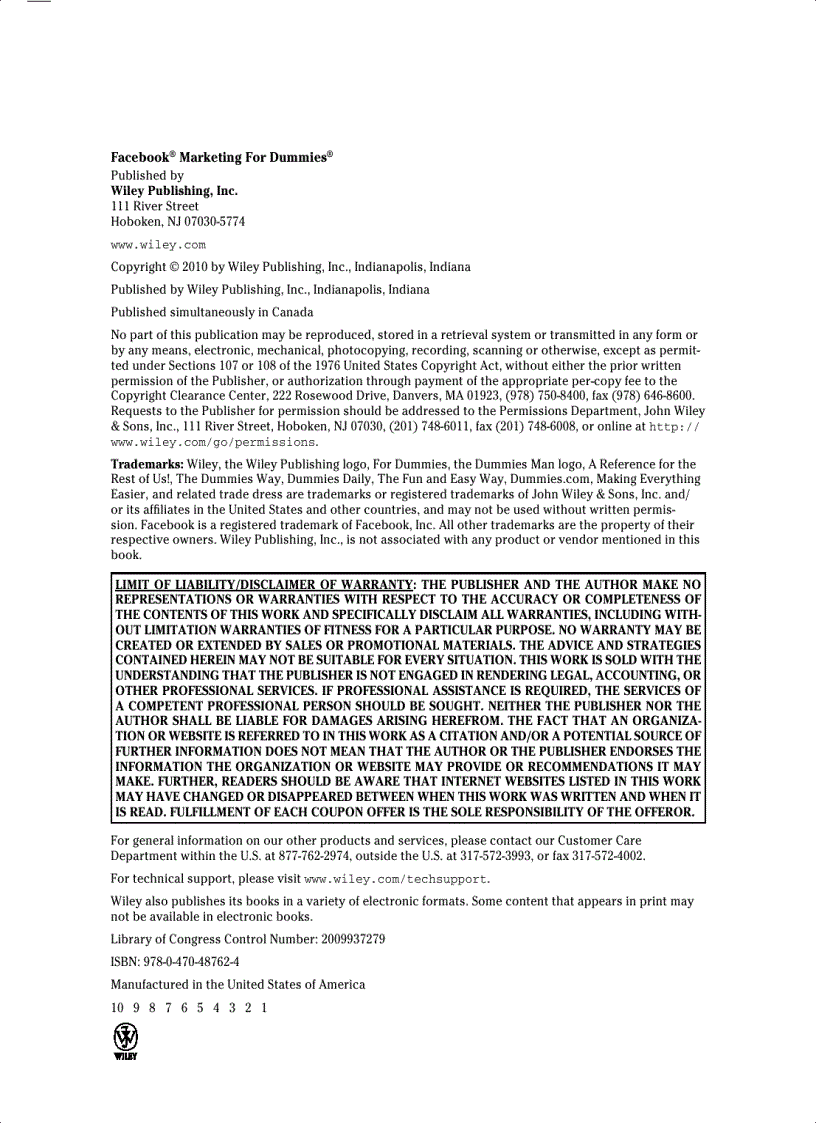 image for page Facebook Marketing For Dummies