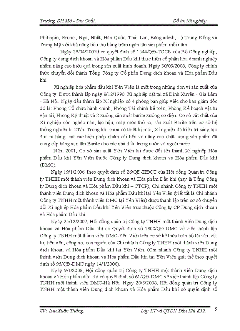 image for page Xây dựng mức tiêu hao nguyên vật liệu cho sản phẩm Bentonite 1