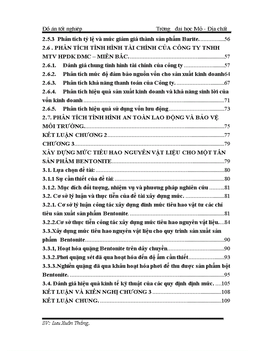 image for page Xây dựng mức tiêu hao nguyên vật liệu cho sản phẩm Bentonite 1