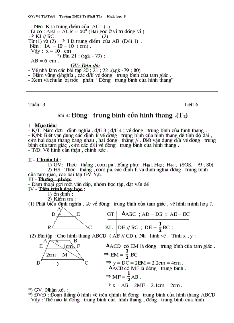 image for page Giáo Án Toán lớp 8 Tuần 3