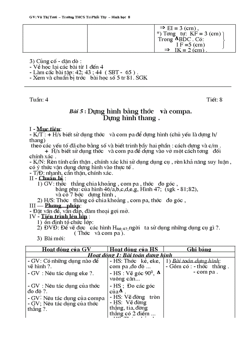 image for page Giáo Án Toán lớp 8 Tuần 4