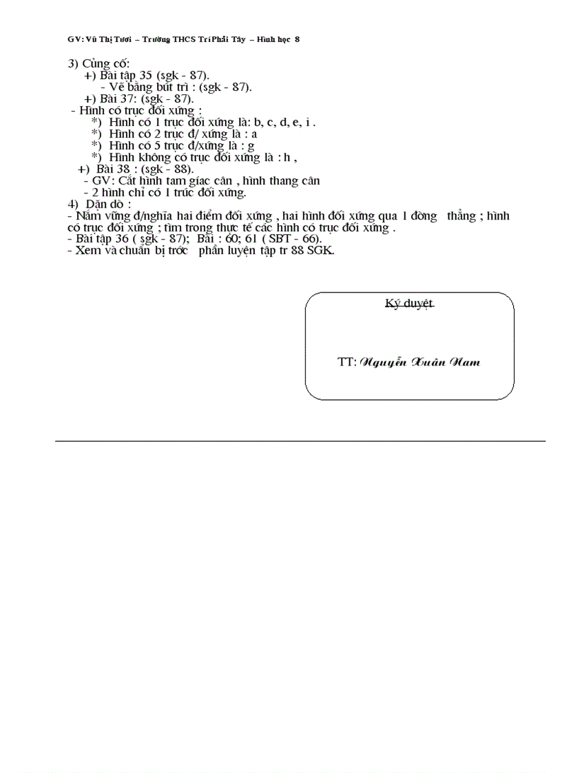 image for page Giáo Án Toán lớp 8 Tuần 5