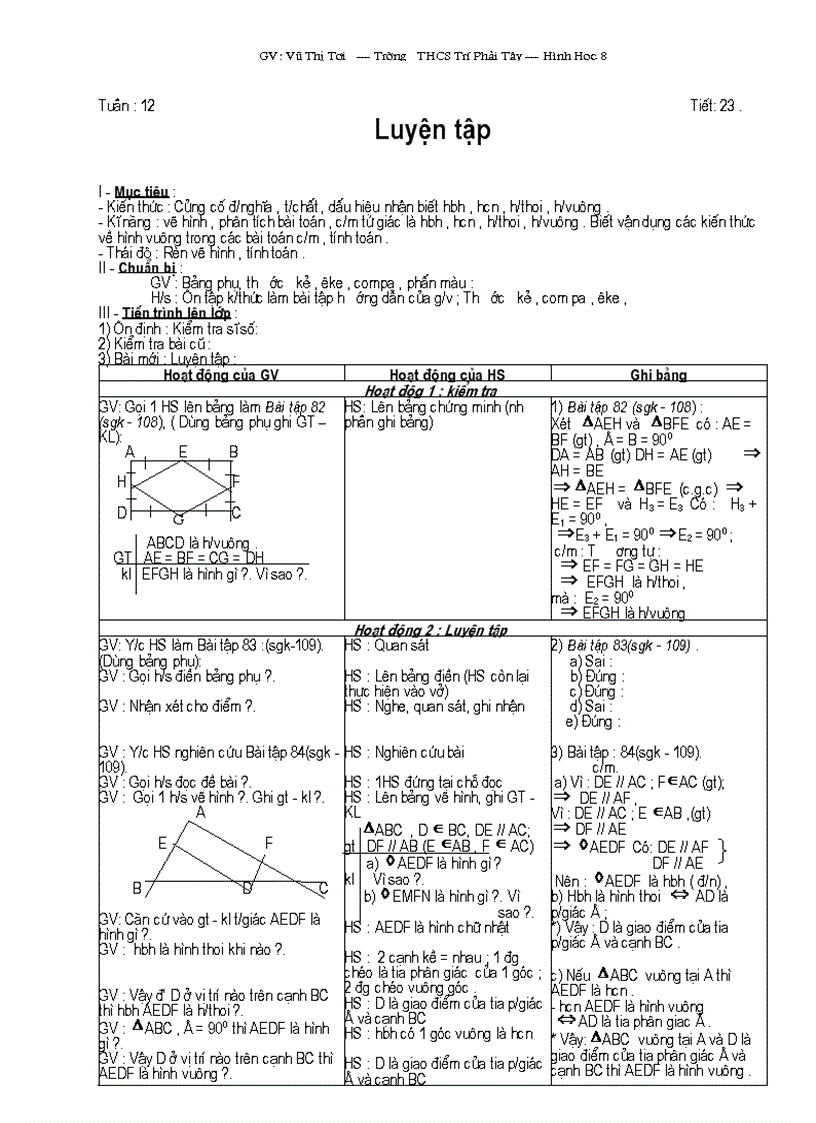 image for page Giáo án toán lớp 8 tuần 12