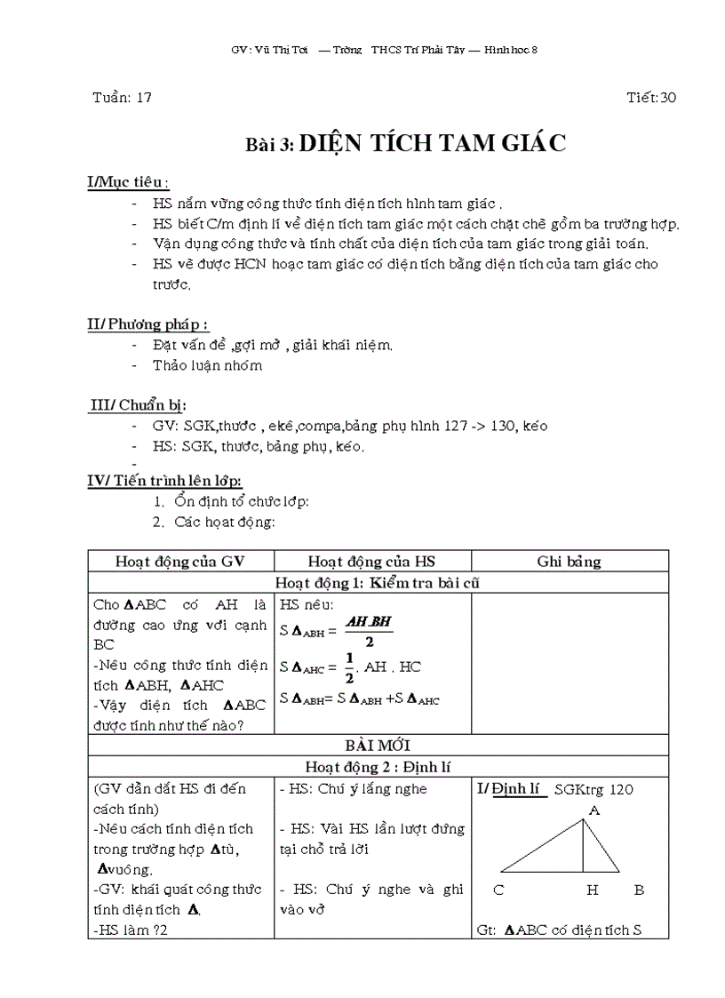 image for page Giáo án toán lớp 8 tuần 17